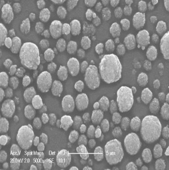 Eisenoxid Agglomerate in Wasser dispergiert